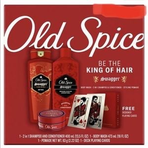 Old Spice Swagger Holiday Gift Set Shampoo & Conditioner + Body Wash Kit W CARDS